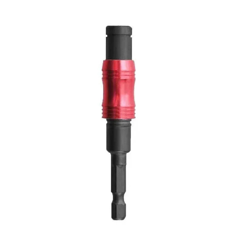 Pivot Drill Bit Holder Steel Impact Swivel Screw Adapter for Quick Bit Changes - Red Black