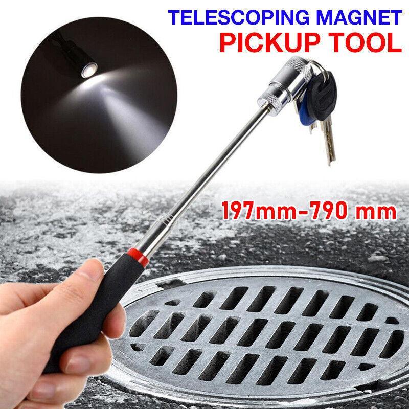 Telescopic Pickup Tool with LED Light Extendable Reach from 197mm to 790mm