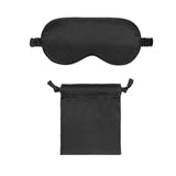 Pure Soft Silk EyeShade Blindfold Sleep Eye Mask Cover Light Shade Travel Relax - Black