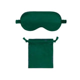 Pure Soft Silk EyeShade Blindfold Sleep Eye Mask Cover Light Shade Travel Relax - Dark Green