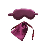 Pure Soft Silk EyeShade Blindfold Sleep Eye Mask Cover Light Shade Travel Relax - Dark Purple