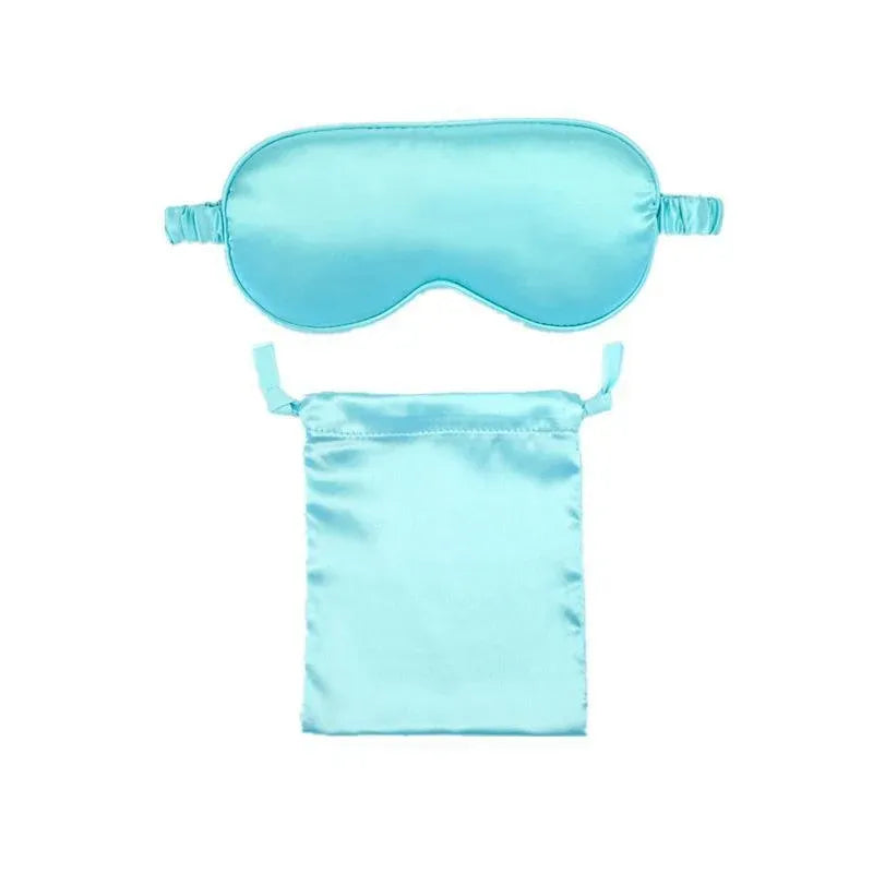 Pure Soft Silk EyeShade Blindfold Sleep Eye Mask Cover Light Shade Travel Relax - Green