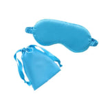 Pure Soft Silk EyeShade Blindfold Sleep Eye Mask Cover Light Shade Travel Relax - Sky Blue