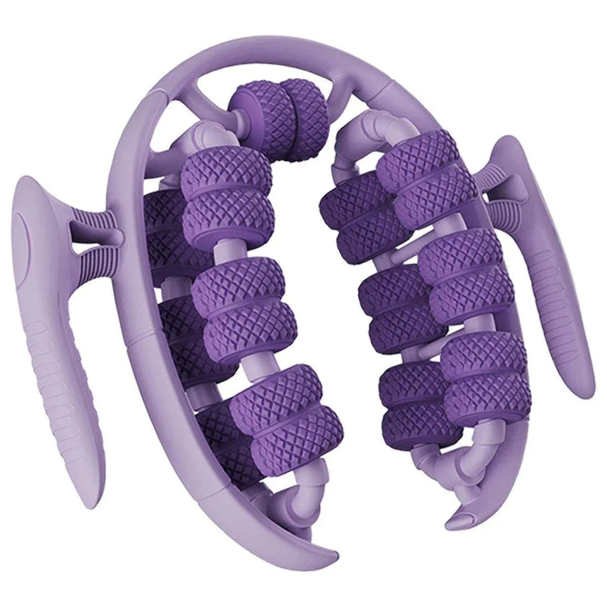 Leg Muscle Massager Roller 26 Round Wheel Calf Relaxation Yoga Fitness Tool - Purple