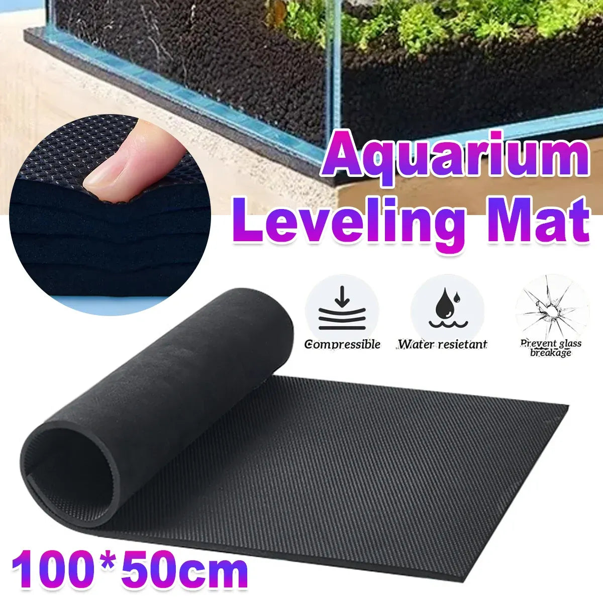 Aquarium Levelling Mat Non Slip Waterproof Thick for Fish Tank Stand