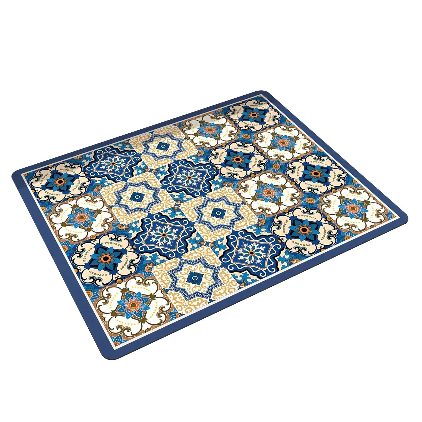 Draining Pad Cover Mat Water Absorbing Pad Washing Machine Top Dust Protection - Blue