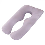 U-shaped All-Cotton Maternity Pillow Multifunctional Lumbar Side Sleep Cushion - Grey