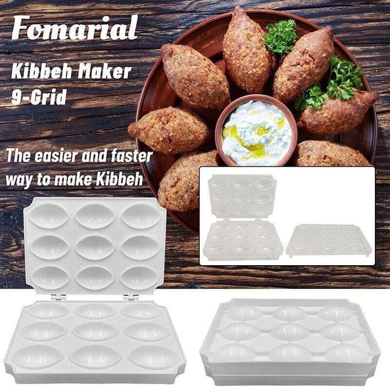 Meatball Maker Manual Meatloaf Mold Kibbeh Maker Press Minced Processor Tool Au - 9 Holes Clear