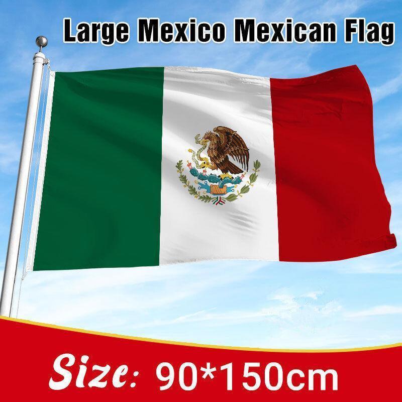 Large Mexico Mexican Flag Heavy Duty Outdoor Mx 90X150Cm - 3X5Ft