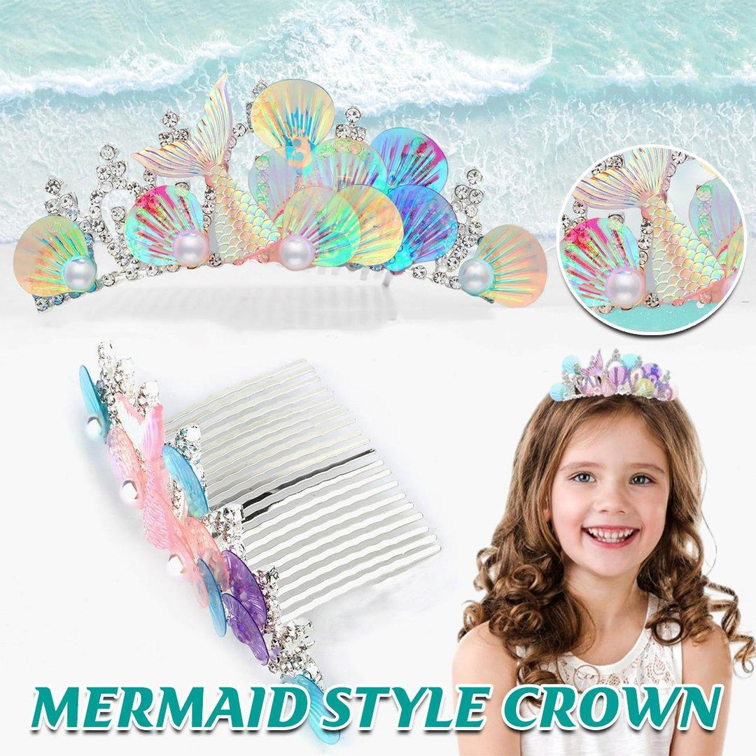 Mermaid Plug Comb Headband Princess Crown Hair Accessories for Girls and Women
