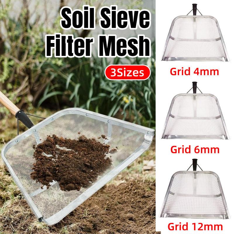 Stainless Steel Soil Sifter Drain Shovel Gardening Mesh Screen Filter Durable - 60MM