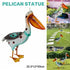 Iron Pelican Statue Garden Decoration for Outdoor Yard Patio Lawn Porch Ornament