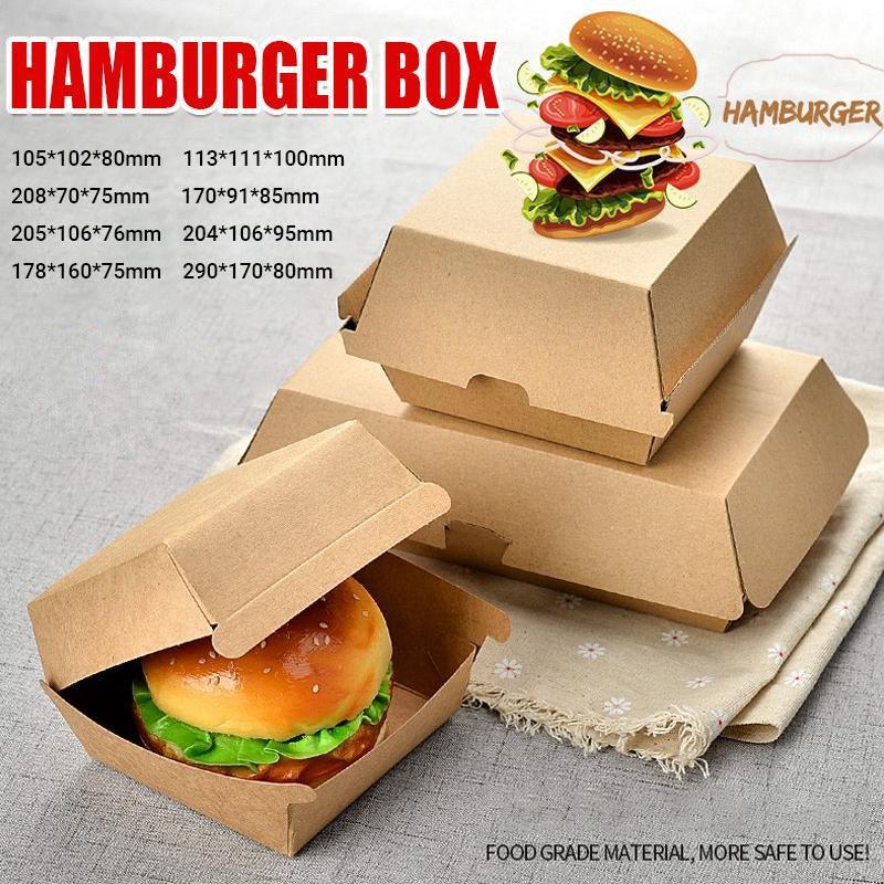 UP To 250PCS Cardboard Hot Dog Box - Brown Corrugated Kraft - Plain - CB2-250PCS