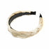 Women Headband Twist Hairband Bow Knot Cross Tie Wide Headwear Hair Band Hoop - White