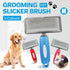 M Size Hair Shedding Grooming Trimmer Comb Brush Slicker Undercoat Rake for Dog Cat - Blue