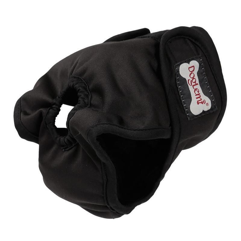 Female Dog Puppy Nappy Diapers Wrap Band Sanitary Pants Underpants XS-XL Black - L