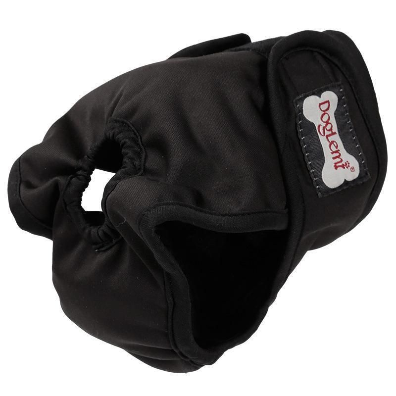 Female Dog Puppy Nappy Diapers Wrap Band Sanitary Pants Underpants XS-XL Black - XL