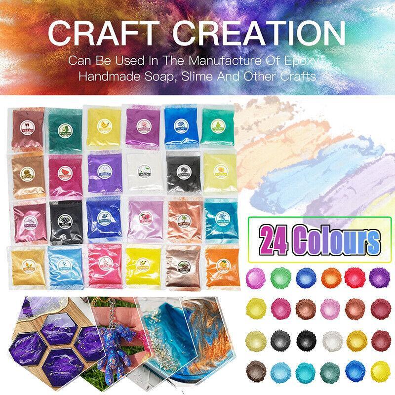 Mica Pigment Pearl Powder Resin Epoxy Premium Soaps Candle Bath Bomb Art Craft - Flow Golden