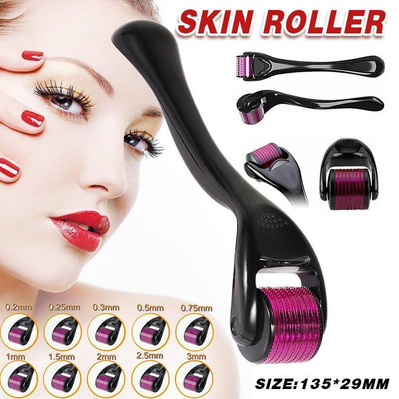 Derma Roller Titanium Micro Needle Skin 540 Needles Scars Anti Aging Dermaroller - 1.0mm