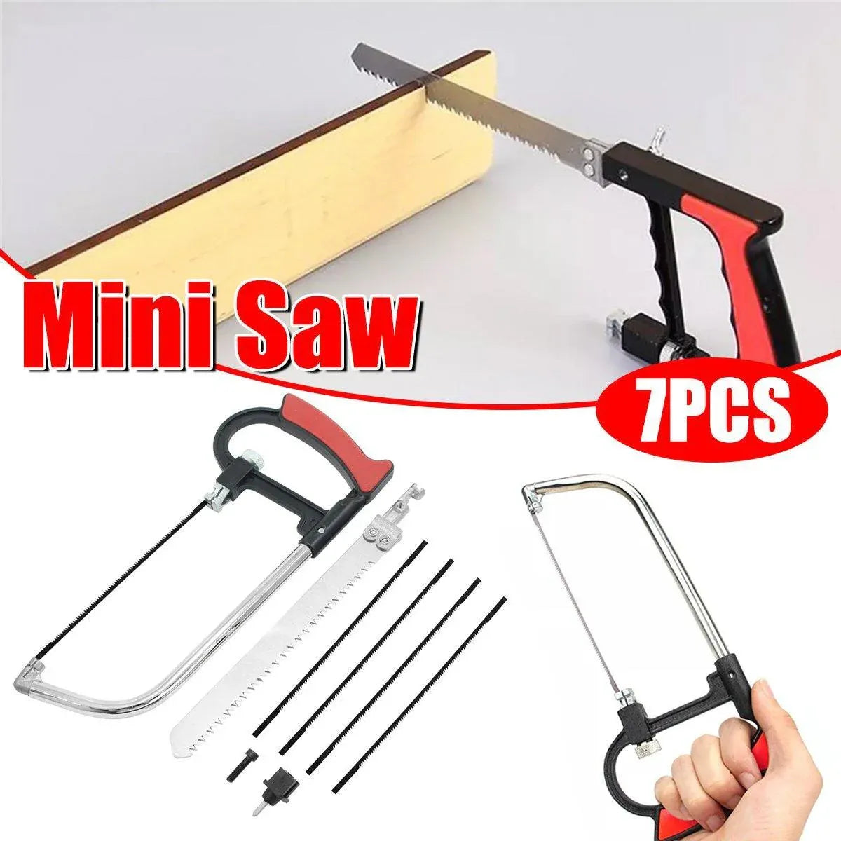 7pcs Multi Functional Mini Hand Saw Set Manual Metal Wood Cutting Hardware Tool