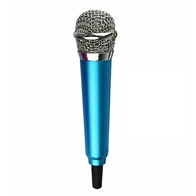 Mini Microphone Portable Vocal Instrument Mic for Mobile Phone Laptop Notebook - Blue