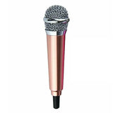 Mini Microphone Portable Vocal Instrument Mic for Mobile Phone Laptop Notebook - Rose Gold