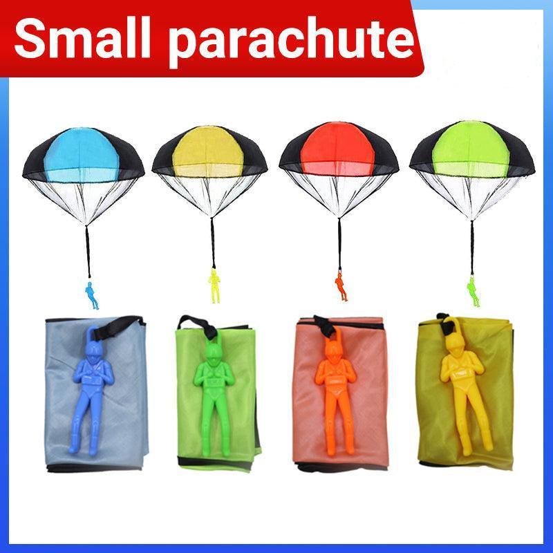 Hand Throwing Mini Soldier Parachute Funny Toy Outdoor Game Play Educational - Blue