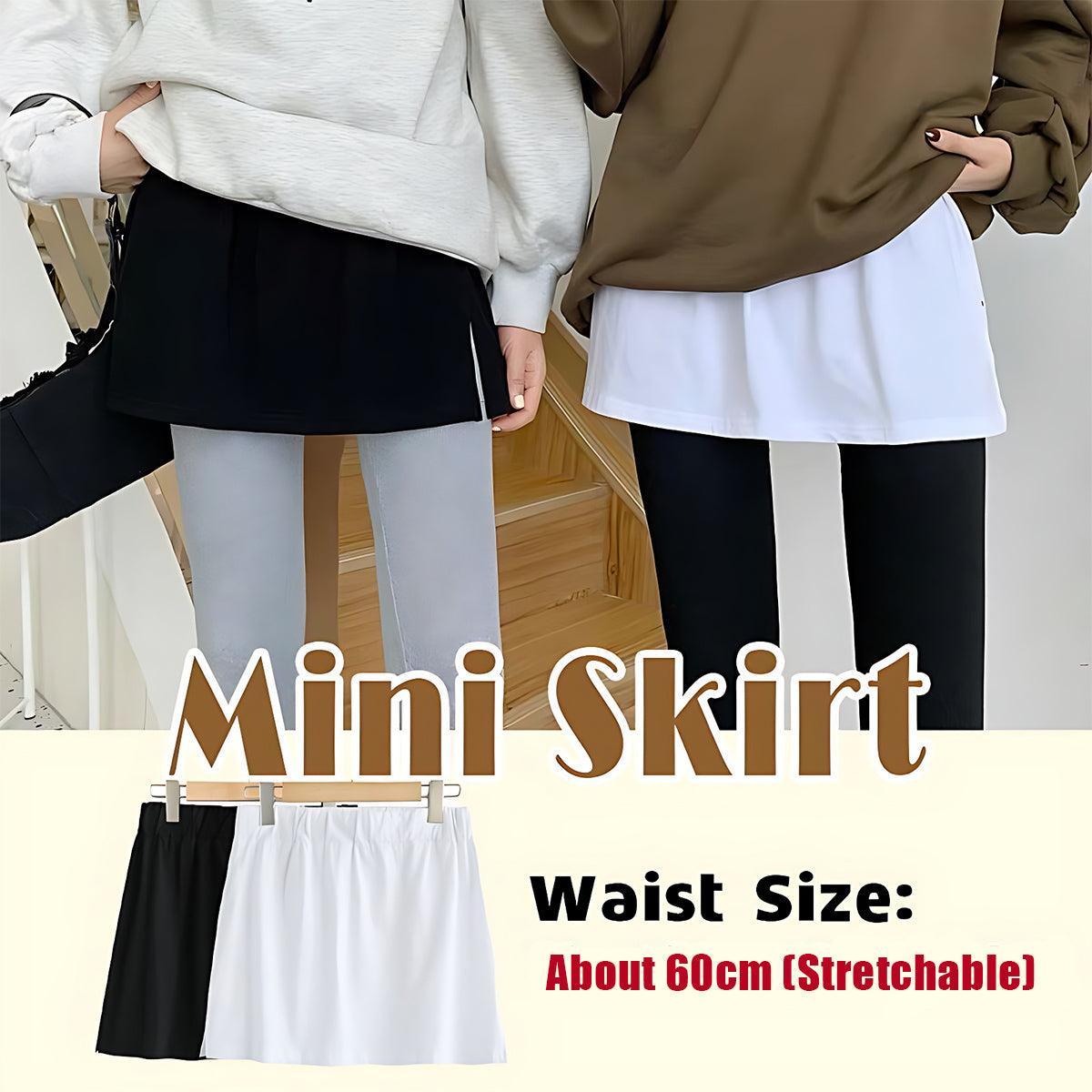 Fashion Hack Mini Skirt Shirt Extenders Adjustable Layering Fake Top Lower-Sweep - White