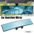 Wide View Rearview Mirror Anti Glare Indoor Car Mirror Anti Fog Curved Blue