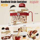 3PCS Airtight Grain Storage Container Set with Handle for Pantry