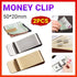 Clip Note Business Card Holder Stainless Steel Mens Wallet Metal - Gold