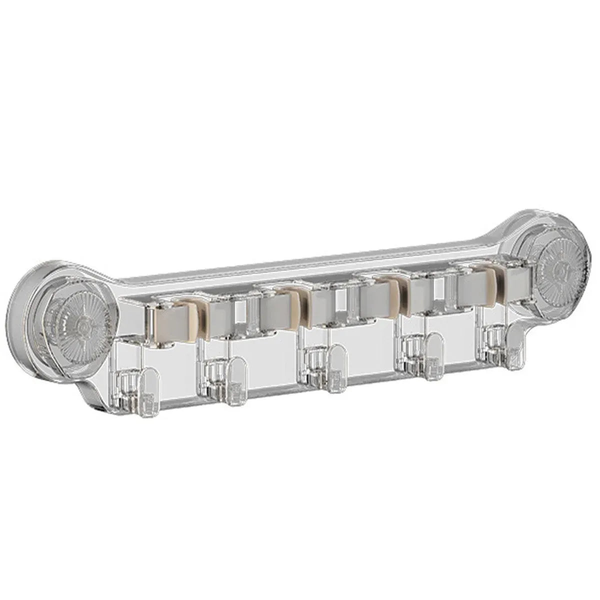 Wall-mounted Mop Fixing Rack Universal Model Strong Suction Cup Bathroom Rack - Transparent