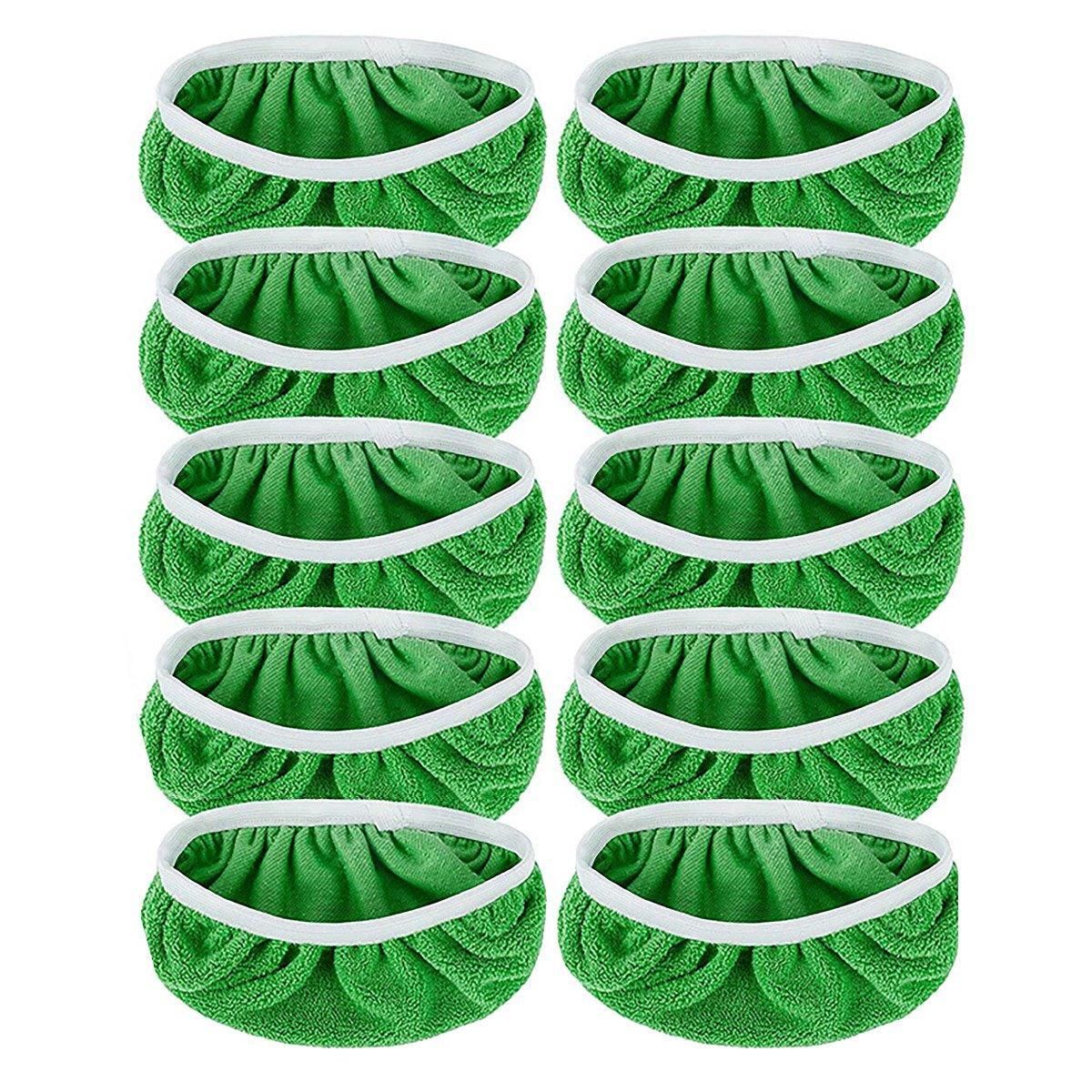 10PCS Replacement Mop Cloth Water Absorbent Wet Dry Refill Cover Household Tool - Green