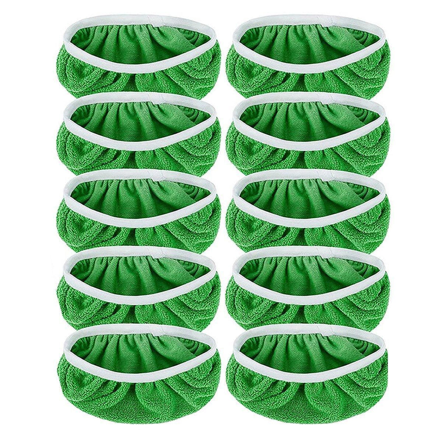 10PCS Replacement Mop Cloth Water Absorbent Wet Dry Refill Cover Household Tool - Green
