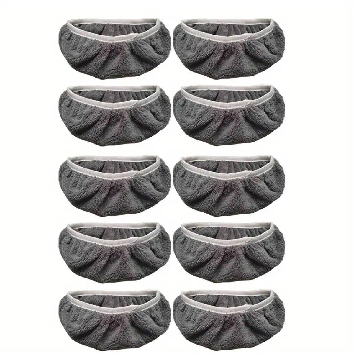 10PCS Replacement Mop Cloth Water Absorbent Wet Dry Refill Cover Household Tool - Grey