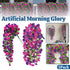 3PCS Artificial Morning Glory Vine Hanging Wall Decoration Flower Decor Garden