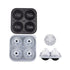 Silicone Ice Cube Mold Large Ice Ball Maker with Lid for Cocktails and Drinks - Black-Football