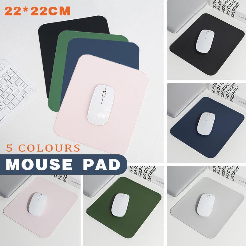 Pu Leather Gaming Mouse Pad Desk Mat Anti-Slip Speed Mousepad 22X22Cm Waterproof - Black
