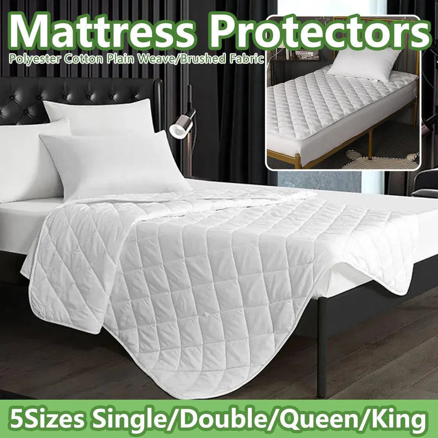 Hotel Mattress Comfort Pads Fabric Bedding Topper Mattress Protectors Cover - 153x203cm-Brushed