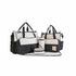 5Pcs Travel Nappy Bag Set with Shoulder Tote and Changing Organiser Bags - Black