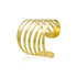 10PCS Hollow Rose Napkin Rings Metal Floral Buckle Wedding Table Decor Holder - Gold