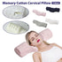 Orthopedic Memory Foam Cervical Neck Pillow for Sleep Support Slow Rebound - White