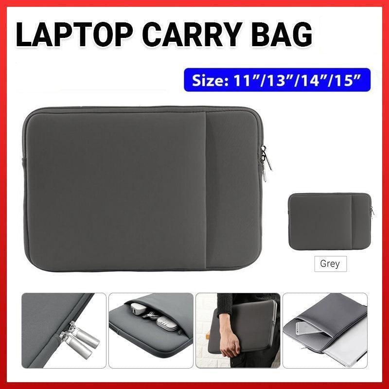 Grey Laptop Macbook Notebook Sleeve Bag Travel Carry Case Cover For 11 13 14 15 Inch Lap Top - 14Inch