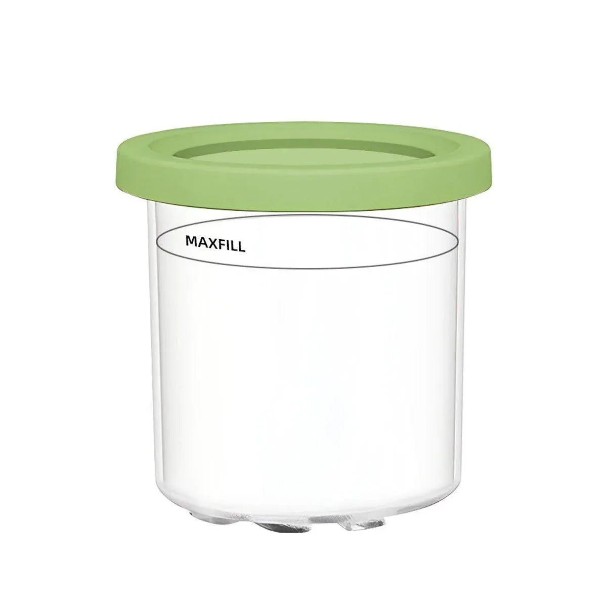 1 or 2 Pieces Ice Cream Tin Container Storage Box for Ice Cream Making Home - Green