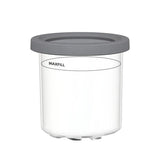 1 or 2 Pieces Ice Cream Tin Container Storage Box for Ice Cream Making Home - Grey