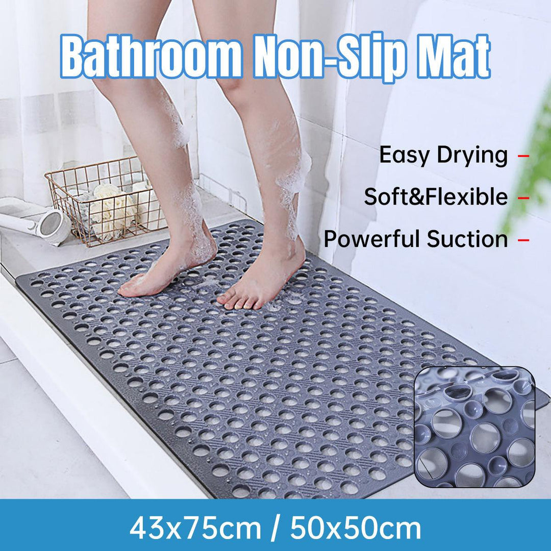 Extra Large Non-Slip Bathroom Mat Anti-Drop Shower Floor Mat Bath Rug Soft Touch - 50-50cm