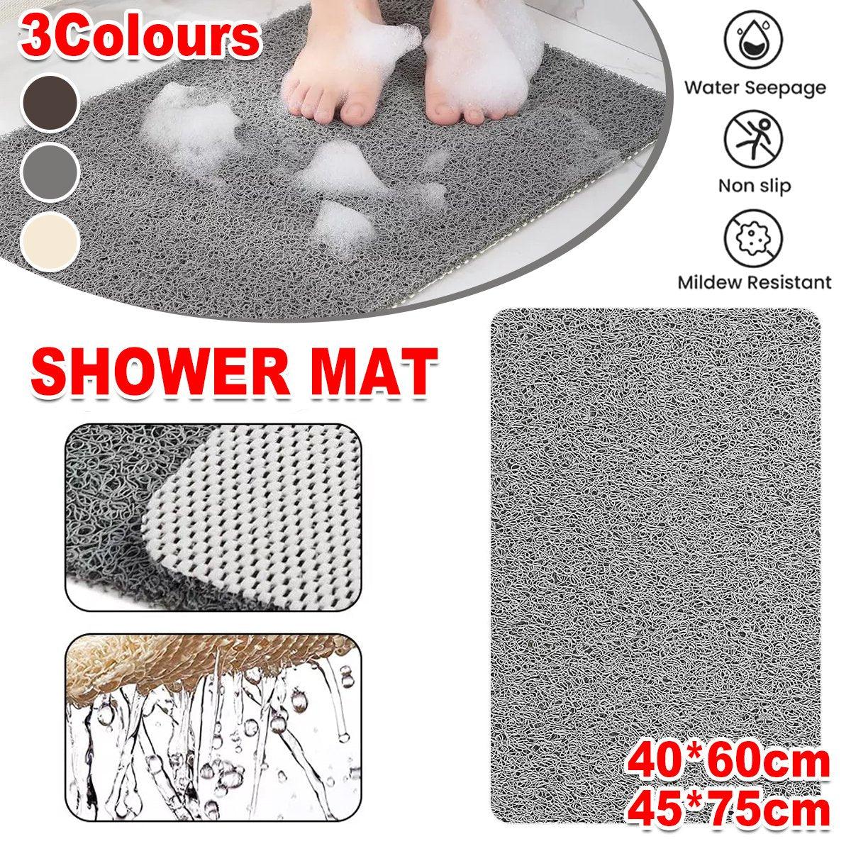 Anti Slip Bathroom Mat Non Slip Shower Floor Mat Quick Dry Soft Comfortable Rug - Coffee-40x60cm
