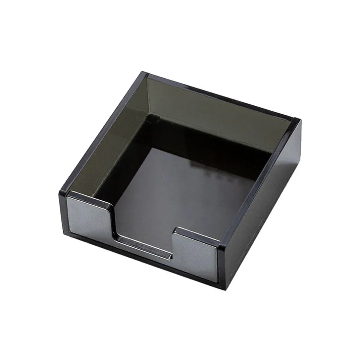Large Desktop Sticky Note Box Organiser Office Supplies Storage Holder Drawer - Acrylic-Black