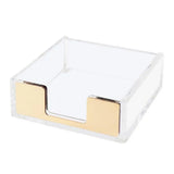 Large Desktop Sticky Note Box Organiser Office Supplies Storage Holder Drawer - Acrylic-Rose Gold