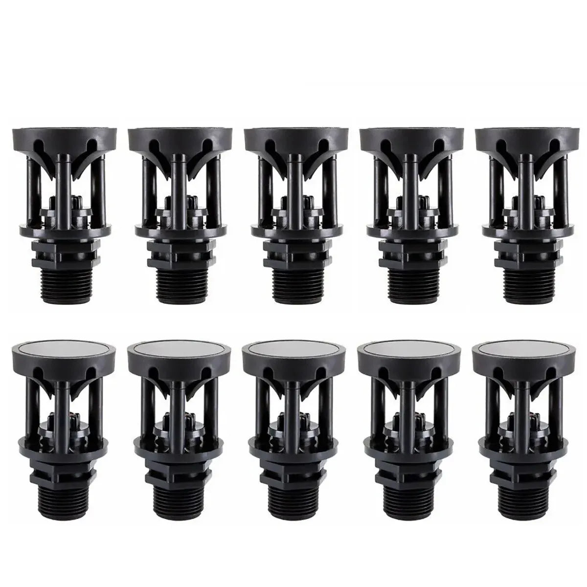 10pcs Atomizing Nozzles Water Spray Heads for Lawn Garden Green Belts Irrigation - 3/4 inch